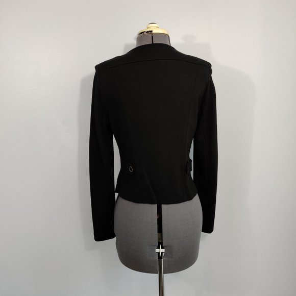 CABI Ponte Knit Moto Jacket Black Style 615 Small - Picture 7 of 14